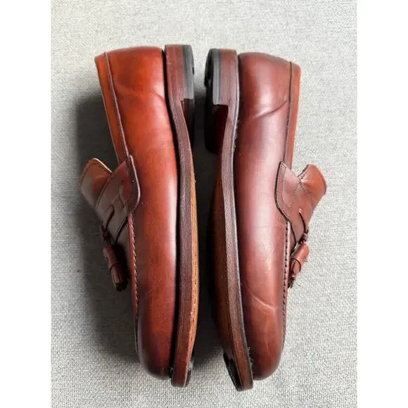 Allen Edmonds Hyde Street Tassel Loafers Mens 8.5 Brown Preppy